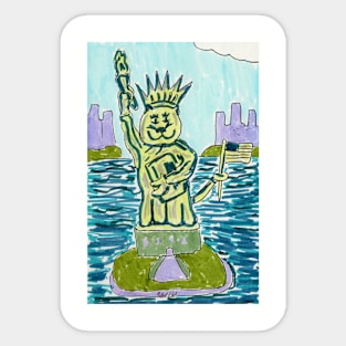 Statue of Kitty Liberty Sticker